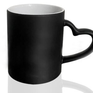 Mug mágico mate redondo con oreja en forma de corazón