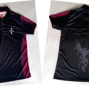 Uniformes deportivos negro y rojo