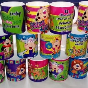Mugs 11 onzas blanco total colores